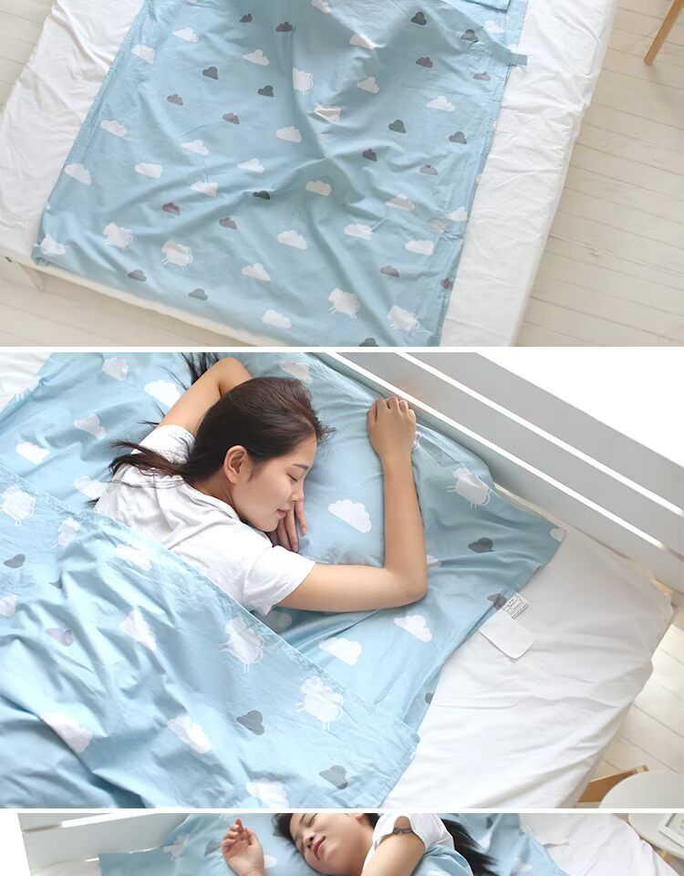 Túi ngủ du lịch xách tay cotton túi ngủ dành cho người lớn Du lịch giường đôi khách sạn Khách sạn tạo tác trên túi ngủ bẩn túi ngủ mùa hè cho bé