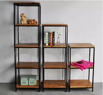 Clothing store bag shelf Shoe store shoe cabinet Floor-standing solid wood shelf Free combination multi-layer store display rack