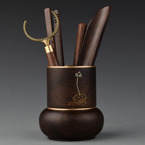 Black Sandalwood Six Gentleman Tea Duct Accessories Tea Clip Raising Pot Pen Kung Fu Tea Tea Tea Knife Black Sandalwood Tea Spoon Cup Fork