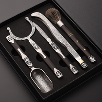 Purple Light Sandalwood Damascus Tea Knife Tea Pinch Tea Spoon Kongfu Tea Furniture Accessories Great Full Tea Road Six Gentleman Suits