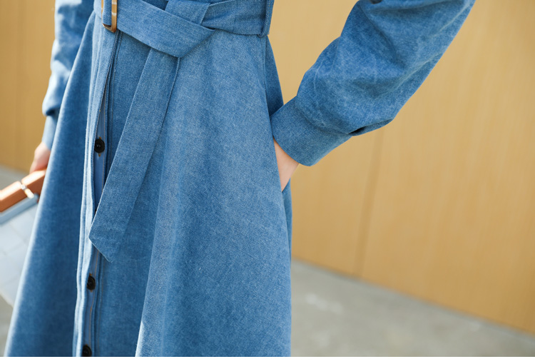 格安超歓迎 春秋シャツワンピースレディース長袖スリム : レディース服 特価大人気