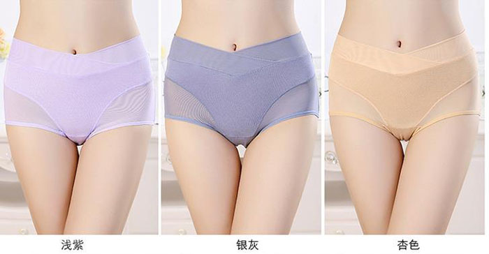 5 túi cao eo bằng sợi tre 3 lớp chống thấm quần sinh lý nữ đồ lót an toàn thời kỳ kinh nguyệt đồ lót sau sinh quần chip đôi