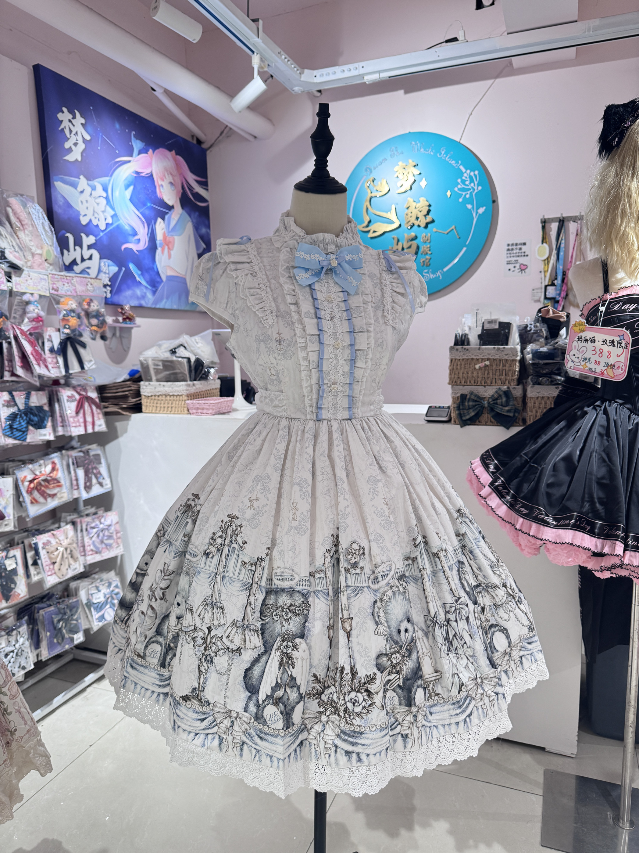 【现货掉落】Lambeden天使小熊mini袖洛丽塔裙子JSK内搭小物腰封：少女心爆棚的梦幻之选！-lolita洛丽塔连衣裙-淘宝好物网