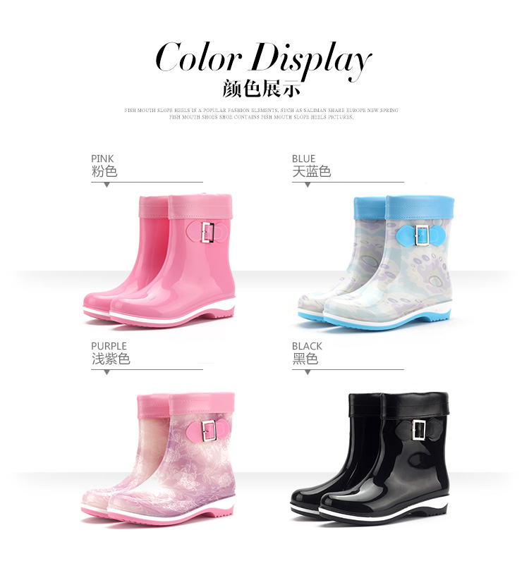 Mùa hè 2018 phiên bản Hàn Quốc của giày đi mưa cho nữ ống overshoes mùa xuân và mùa thu thời trang giày nước cho nữ mưa đi mưa không thấm nước ủng mùa đông ủng đi mưa thời trang