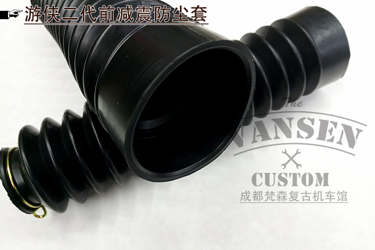 Tay đua Qingqi trên cỏ bay U-man retro xe máy giảm xóc trước ngã ba bụi che nắp bảo vệ tay áo cao su - Xe máy Bumpers phuộc nhún sau xe future neo