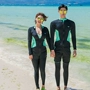 Thêm phân bón để tăng wetsuit dây kéo chia đôi nam và nữ sứa dài tay dài quần bơi chất béo chống nắng phù hợp với 	đồ đôi đi biển cặp	