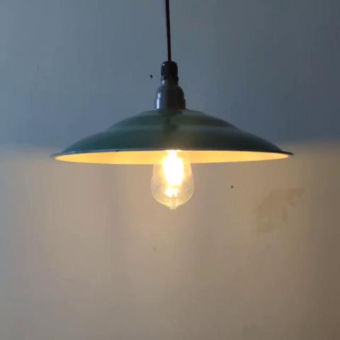 复古工业风吊灯天花板!这个盏搪瓷弯杆壁灯美到窒息火锅店/餐厅必入