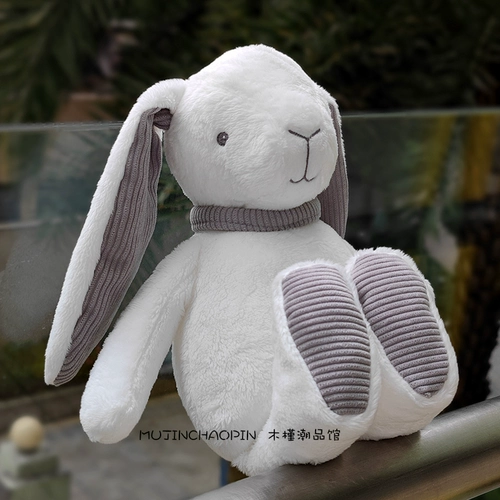 Оригинальный белый успокаивающий кролик, детская кукла, плюшевая игрушка, белый кролик, подарок на день рождения