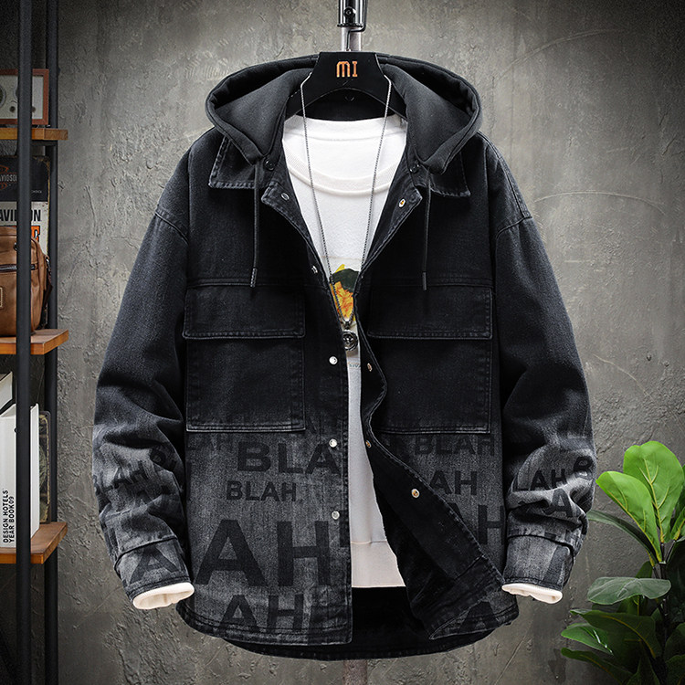 товар из китая 13青少年春秋季潮流帅气牛仔外套15岁初中学生男孩12大童牛子夹克 No brand
