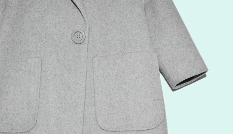 Mark Huafei Womens 2018 mùa thu và áo khoác len mùa đông hoang dã thêu thêu sáng tạo phần dài - Trung bình và dài Coat áo dạ