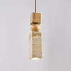 Vintage Wabi-Sabi Style Bedroom Bedside Small Pendant Lamp, High-End Feel, Yellow Travertine Creative Living Room Dining Room Bar Counter Lighting