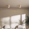 Japanese Wabi-Sabi Style Ceiling Light, Yellow Travertine, Designer Retro Personality Light for Entryway, Corridor, Cloakroom, Balcony