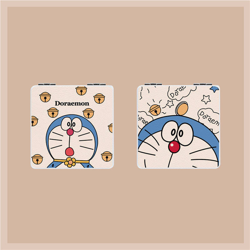 Small mirror desktop can stand men's portable with ins wind mini portable double-sided hand-held cute Japanese girl heart