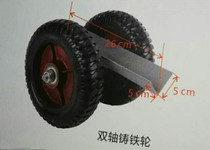 Marble Stone industrial trolley heavy duty solid rubber tire hand push plate truck wheel stone tool