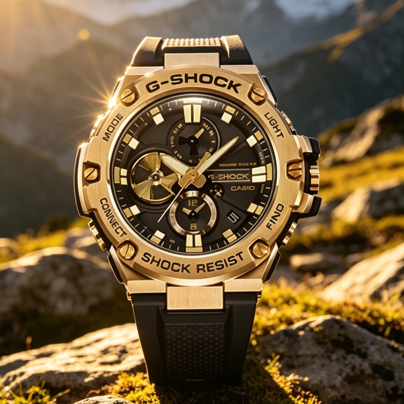 Casio Casio Steel Heart Watch Men's Gst-B100 Solar Bluetooth G-Shock Men's Watch Casio Casio Steel Heart Watch Men's Gst-B100 Solar Bluetooth G-Shock Men's Watch