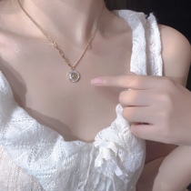 White Tea Whisper Camellia Fritillaria Little Pendant Necklace Neck Design Sense Accessories Sweater Simple