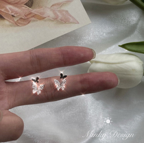Biyi butterfly earrings earrings earrings Xianqi Mori super Xiansen sweet earrings earrings autumn and winter
