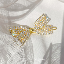 Nostalgia bow hairclip small headdress 2021 new hair card Net red Liu Haijia clip forehead unscented female