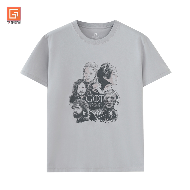No联想 2026 Spring/Summer Game of Thrones Print Short-Sleeve T-Shirt Premium Pima Cotton Unisex No联想 2026 Spring/Summer Game of Thrones Print Short-Sleeve T-Shirt Premium Pima Cotton Unisex