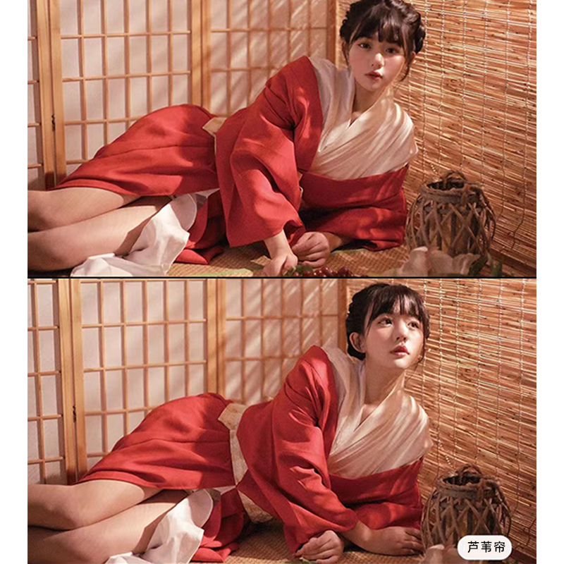 Reed curtain partition decoration antique photo props meticulous painting Hanfu photo bamboo mat photography background grass mat