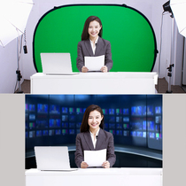 18 color solid color double-sided key background plate folding photography green screen matting cloth blue green screen Green video anchor shooting