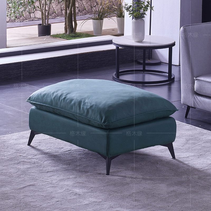 Italian light luxury living room sofa foot stool technology cloth footstool chaise longue feet down rectangular shoe changing stool