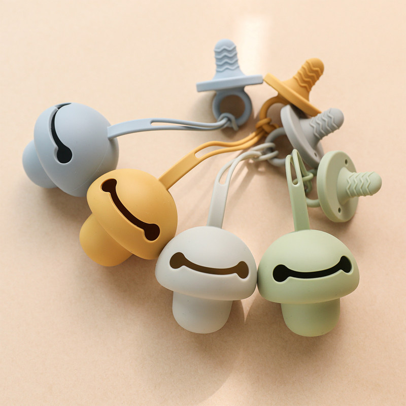 Baby pacifier Pacifier Sleeping Type Silicone Ultra Soft Anti-Flatbed Gas Intake Box Newborn Anti-Drop Chain Pacifier Chain Pacifier-Taobao