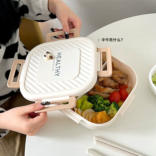 Фруша коробка с ланч -коробкой может залечить офисного работника с помощью рисовой еды -Пластиковая пластиковая коробка для ланч -ланча.