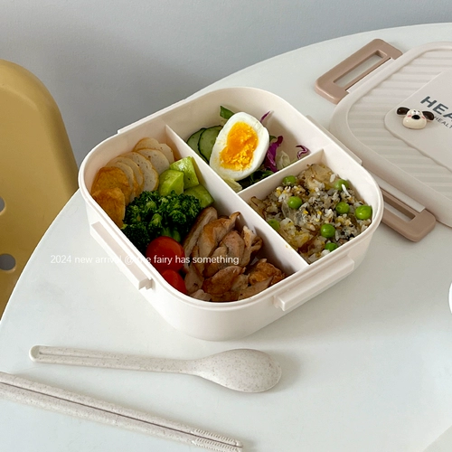 Фруша коробка с ланч -коробкой может залечить офисного работника с помощью рисовой еды -Пластиковая пластиковая коробка для ланч -ланча.