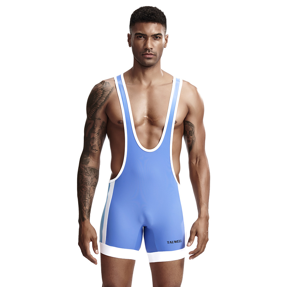 TAUWELL low waist one-piece tight-fitting freestyle one-piece wrestling suit fitness one-piece weightlifting training suit