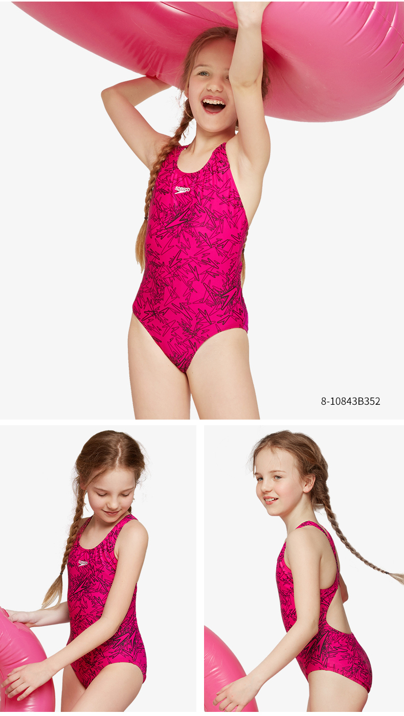 Đồ bơi trẻ em Speedo cô gái bền bỉ đào tạo đồ bơi kích cỡ áo tắm trẻ em một mảnh áo tắm học sinh chuyên nghiệp đồ bơi mới - Bộ đồ bơi của Kid đồ bơi bé trai