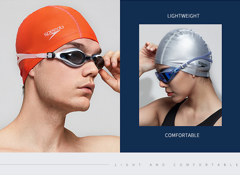 Speedo tóc dài không thấm nước vá vải nhựa mũ bơi nữ lớn người lớn trẻ em phổ quát không thấm nước mũ bơi mới sơn pu mũ bơi cao cấp	