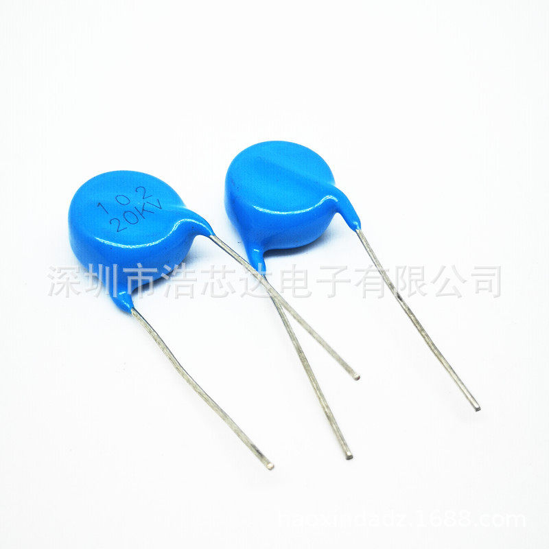 Domestic welding machine high voltage porcelain capacitor 20KV102K piece diameter 14.4mm 102K 20KV Y5T material
