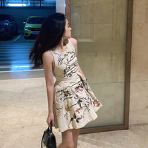 2020 new summer embroidery light luxury dress high-end big-name celebrity luxury belt skirt children summer