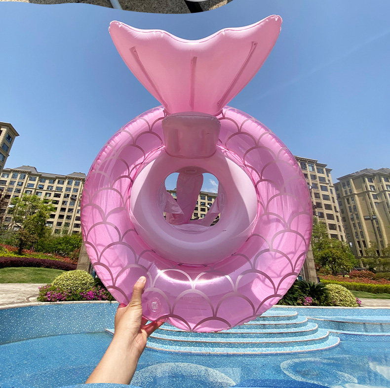 Милое дополнительное сиденье, детский надувной плавательный круг для раннего возраста, популярно в интернете, русалка, увеличенная толщина, защита от опрокидывания 