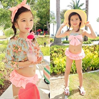Đồ bơi trẻ em hoa Hàn Quốc cho bé gái đồ bơi nữ chia bikini ba mảnh - Bộ đồ bơi của Kid đồ bơi trẻ em quần rời