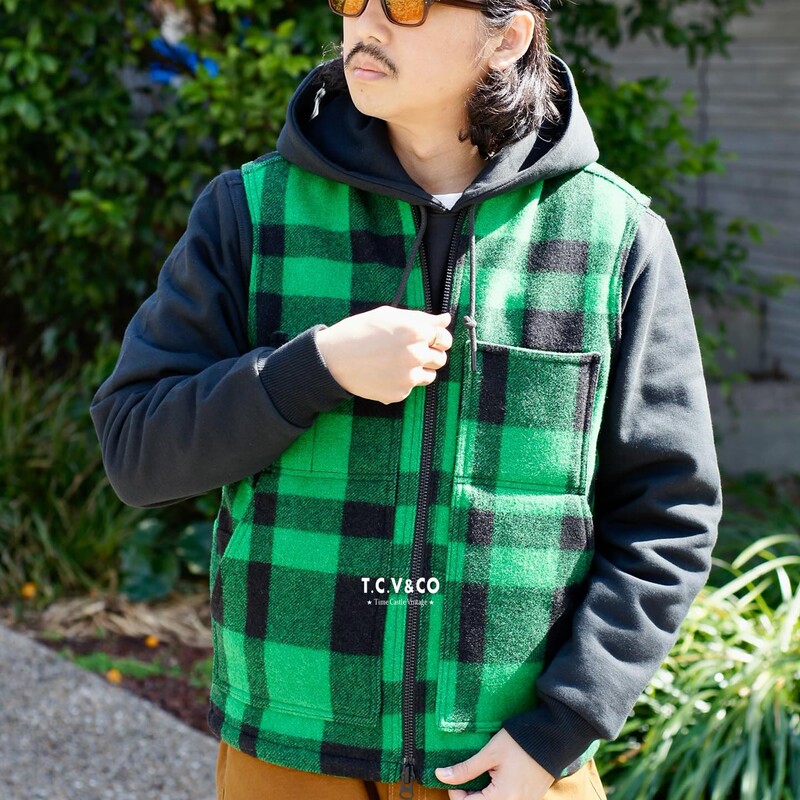 American Filson Vintage Heavyweight Sherpa Wool-Lined Mcinnis Wool Work Vest 20199228