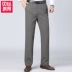 Quần mùa xuân cho nam quần dài nam trung niên lỏng lẻo quần ống đứng quần cotton mỏng - Quần tây thường Quần tây thường