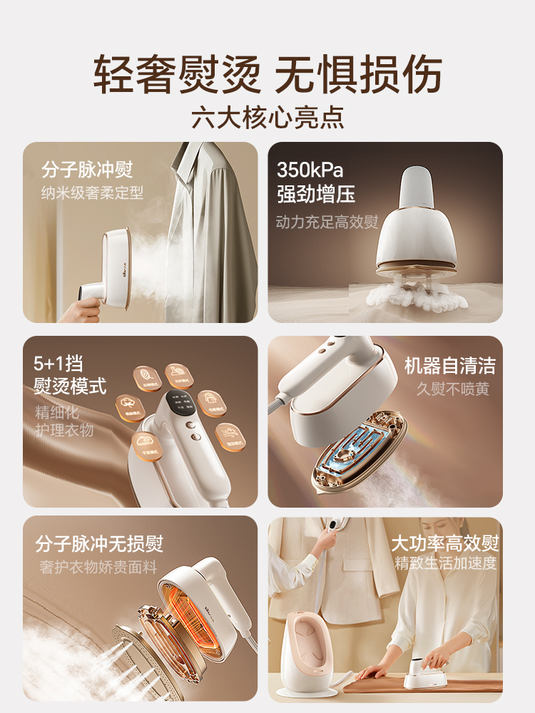 Little Bear 2025 New Handheld Garment Steamer, Home Ironing Machine, Iron, Garment Steamer, All-In-One Ironing Machine, Smart Steam Station