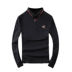 Áo thun polo nam nhỏ áo thun đơn giản tự trồng thanh niên cổng gió áo thun nam thêu tay dài ao polo Polo