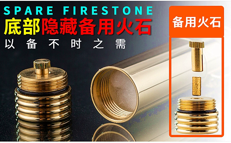 Brass kerosene nhẹ hơn Đẩy kéo sáng tạo lạ tự động đánh lửa rãnh Chiến tranh thế giới thứ hai cá tính retro lửa máy nam - Bật lửa