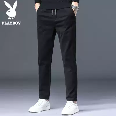 Playboy cotton casual pants men's spring and autumn men's pants men's Korean version of the trend 2021 New Wild loose