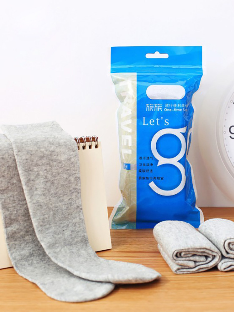 Disposable socks Men's and women's thin travel stockings Sweat-absorbing breathable sports socks short socks four seasons are common