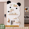 Perforated board ENF solid wood panda style with sliding mirror