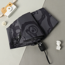 Parasol black abstinence umbrella female rain dual-purpose folding automatic sunscreen parasol anti-ultraviolet male