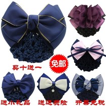 Professional head flower work net pocket Hotel hair net Nurse Hotel waiter Hair ornaments plate Hair clip