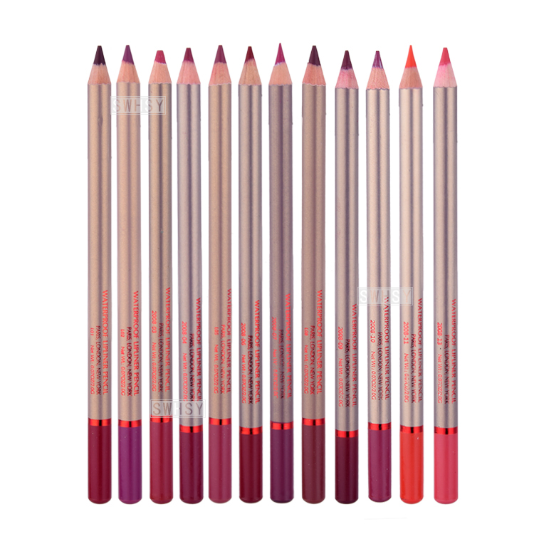 10 Shipping Free Shipping Rose Girl Lip pen Classic waterproof easy upper color lip line embellishes natural lip lipstick