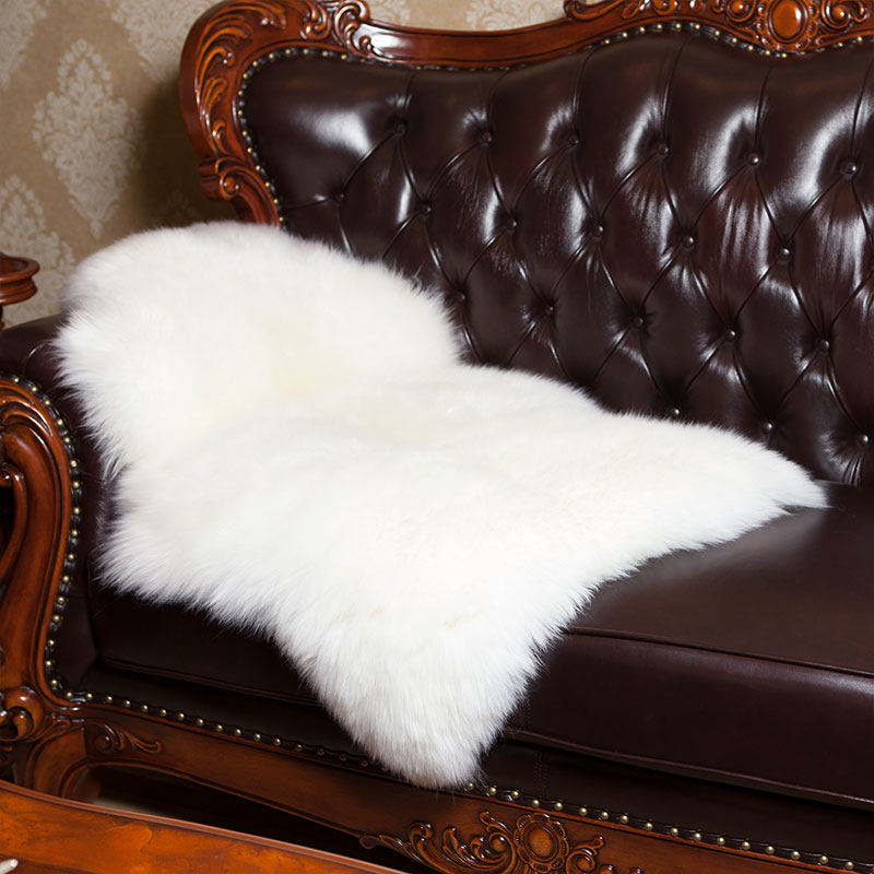 Wool Pure Australian Sheep Leather Wool Sofa Seat Cushion Floating Window Wool Cushion Sofa Cushion Whole sheepskin