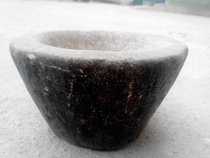 Qing Dynasty Chinese hand carving old stone - molar stone pelvis sculpture plays fidelity