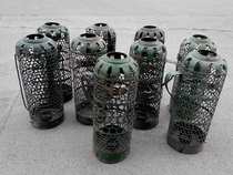 Old iron heating pot leather leather old green heating leather old objects film and television props hotel set old objects